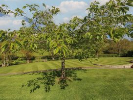 A garden with a tree and grass at Pultheley Cottage in Hyssington near Churchstoke