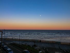 A view of the sea and sky with a moon at Apt 3 @ Hunter's Quay in Bridlington