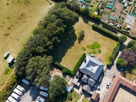 An aerial view of a house and garden area at Gannet in Flamborough