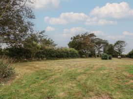 A garden area with grass and trees at Guillemot in Flamborough