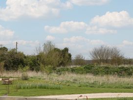 An outdoor area with grass and daffodils at The Little Loft in Burford