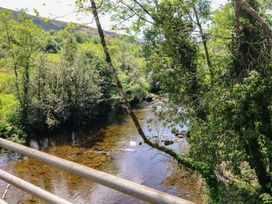 A view of a river surrounded by trees and grass at The Skating Rock in Bunane near Kenmare, County Kerry
