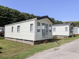 A caravan in a park setting at Caravan 7 Plymouth