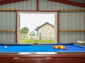 A game room with a pool table and view of the exterior at Lake View in Kestle Mill near Quintrell Downs