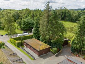 An outdoor view of Lodge 7 At Pound Farm in Crook near Kendal