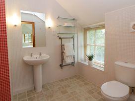 A bathroom with a sink and toilet at Bryn Isaf in Swyddffynnon near Pontrhydfendigaid