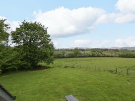View of a grassy field with trees and clouds at Bryn Isaf in Swyddffynnon near Pontrhydfendigaid