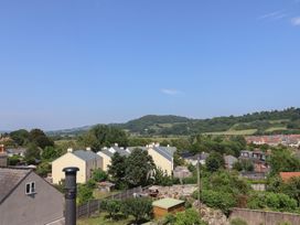 A view of houses and hills at Cliff View in Seaton