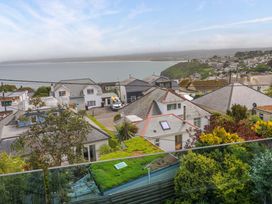 A view of houses and the sea at Miramar in St. Ives