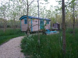 A cabin surrounded by grass and trees at Catchwater in Keal Cotes near East Kirkby