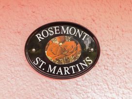 A nameplate with roses at Rosemont in St. Martins