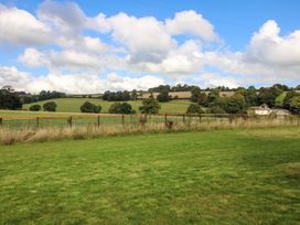 A view of fields and trees at Hoddell Pitch Cottage in Kinnerton near New Radnor