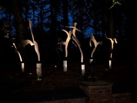 A display of illuminated sculptures in a garden at Hunters Moon Charlestown