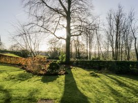 A garden with a tree and hedge at Beech Brae in Kendal