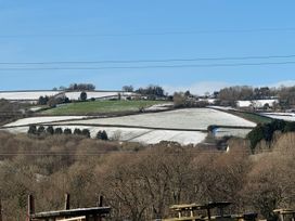 Snow-covered fields and trees at Woodland View 31 - The Hawthorns near Finlakes Holiday Park