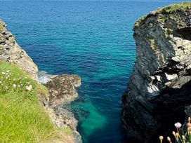 A view of rock formations and water at Glendale in Trelights near Port Isaac