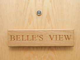 A nameplate on a door at Belle's View in Scarborough