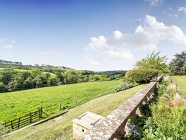 A field and fence in a landscape at Harcombe House Rooms Accessible Ground Floor Twin Chudleigh