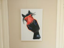 A painting of a horse on a wall at 3 Chantry Hill in Kingsbridge