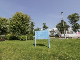 A sign displaying amenities at an entertainment complex in Wemyss Bay