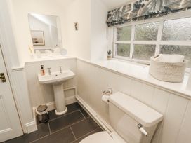 A bathroom with a sink and toilet at Deer How Farm in Patterdale near Glenridding