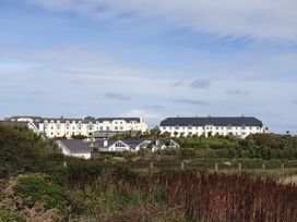 A view of a hotel complex and surrounding landscape at Lady of the Lake Suite