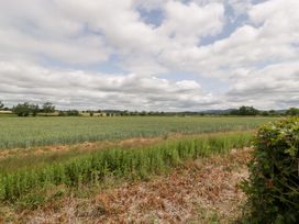A landscape with fields and trees at Little Acorn Cottage in Munsley near Ledbury