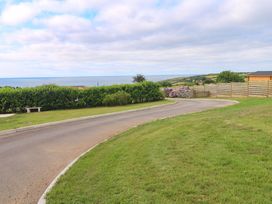A winding road with sea view at St Marys in Penzance