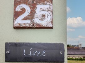 A house number 25 and name sign Lime at Harcombe House Bungalow 25 in Chudleigh