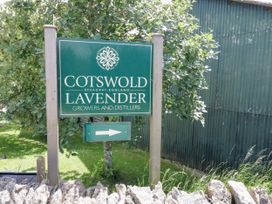 A sign for Cotswold Lavender Growers and Distillers near Broadway in England