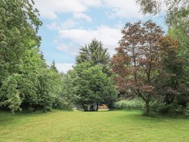 A garden area with grass and trees at Bracken Ground in Coniston