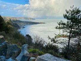 A coastal view with cliffs and sea at Purbeck Vista in Swanage