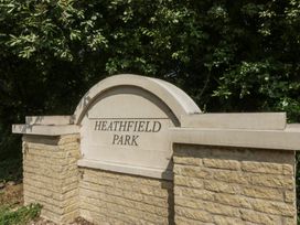 A sign for Heathfield Park at Cherry Tree, Kidlington