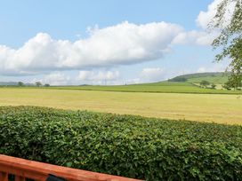 A view of a field with a hedge and clouds at Plot 12 in Carlisle
