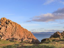 Rock formations and sea view at Mountain View Haven/Hafan Y Mor near Pwllheli
