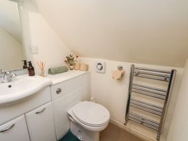 A bathroom with a sink and toilet at Woodbine Cottage in Whitby