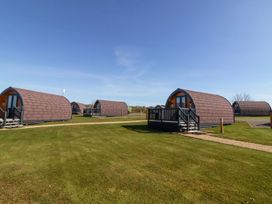 Holiday pods in an outdoor area at New Pod in Kilkhampton
