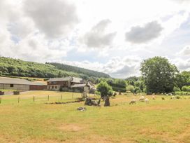 A farmhouse and sheep in a field at Stud Farm House in Bleddfa near Knighton