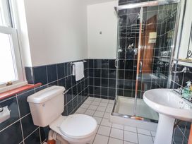 A bathroom with a shower enclosure and toilet at Ash House in Ballyvaughan
