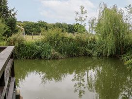 A view of a pond surrounded by vegetation at WEST LODGE Ashford