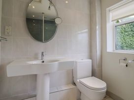 A bathroom with a sink and toilet at Hawksdown in Lyme Regis