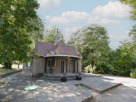 A building surrounded by trees at Boxbush Lodge in Monmouth