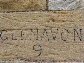An inscription on a stone reading Glen Avon 9