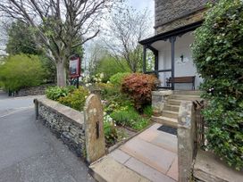 An outdoor area with a garden and steps at 1 Park Road Windermere
