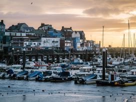 A harbor with boats at Calm Waters Luxury Beach House in Bridlington