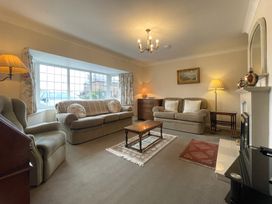 A living room with sofas and a coffee table at Roseberry in Whitby