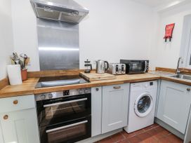 A kitchen with appliances and countertop at Haulfryn in Dolwyddelan