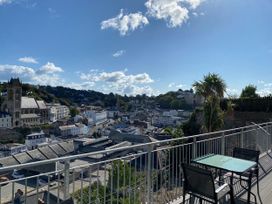 A view from a balcony overlooking a townscape at Ockedon House Apartment A in Torquay