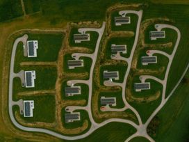 An aerial view of houses and winding roads at Brayton in Aspatria