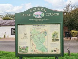 A parish council sign with a map at Milford in Wetheral